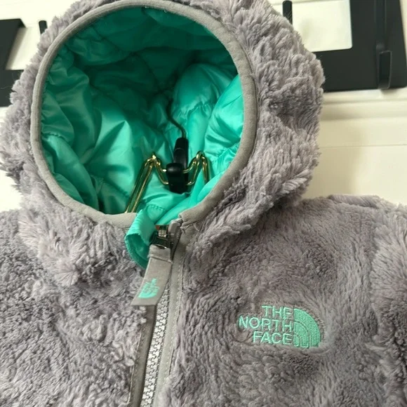 THE NORTH FACE Reversible Mossbud Swirl Insulated Jacket teal size 12/18 - Picture 10 of 11